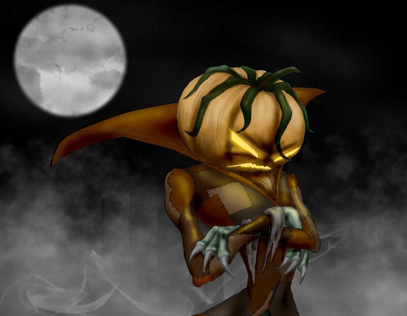 Pumpkin-headed Creature — Orange