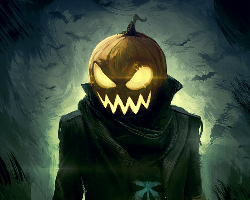 Pumpkin-headed Figure — Green