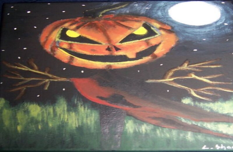 Pumpkin-headed Figure — Orange