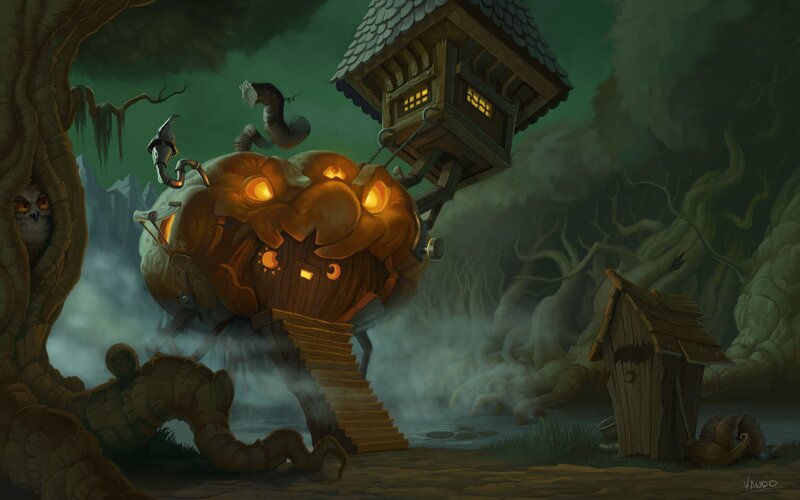 Pumpkin House in Forest