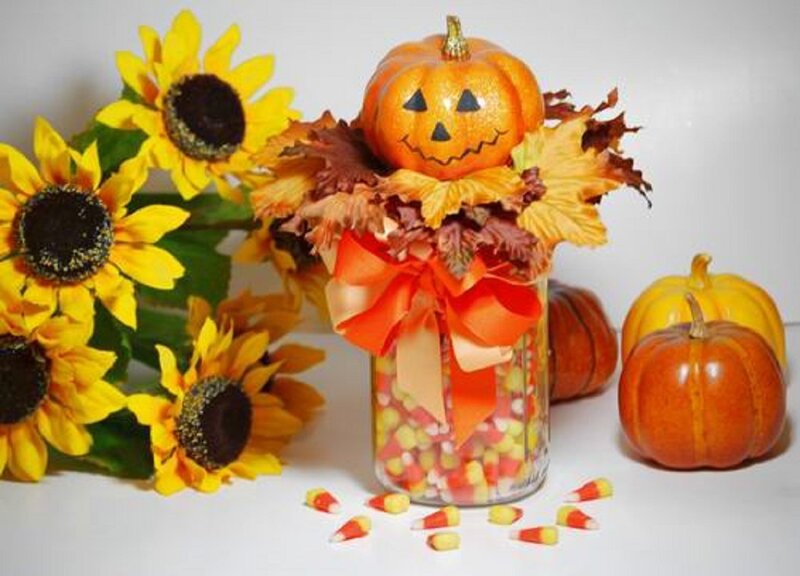 Pumpkin in Glass Jar