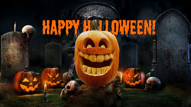 Pumpkin in Graveyard — Orange