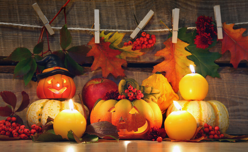 Pumpkin Lanterns and Candles