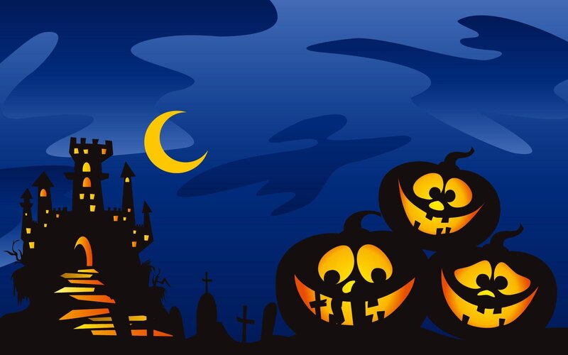 Pumpkin Lanterns at Night