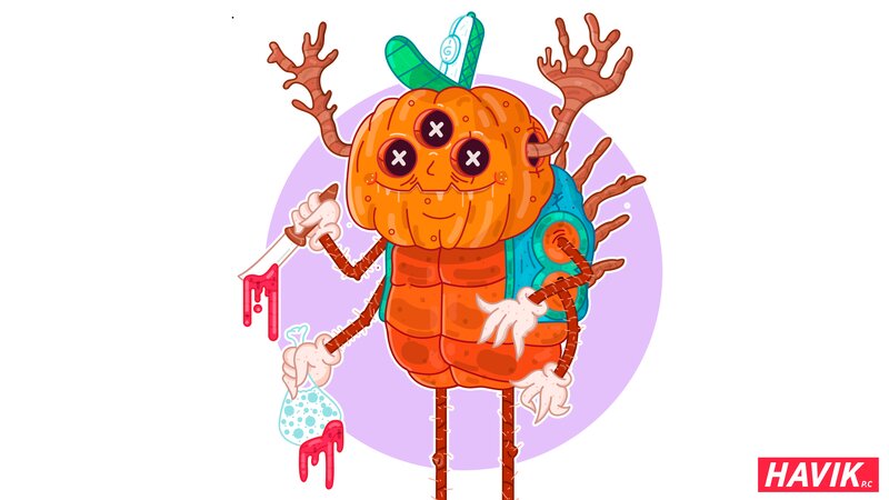 Pumpkin Monster Character