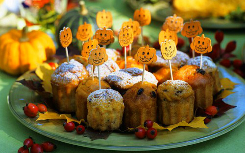 Pumpkin Muffins on Plate