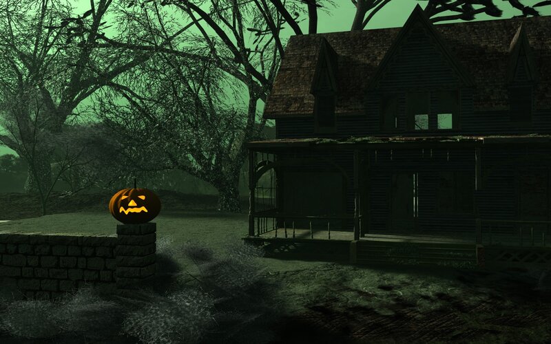 Pumpkin on Brick Post — Green