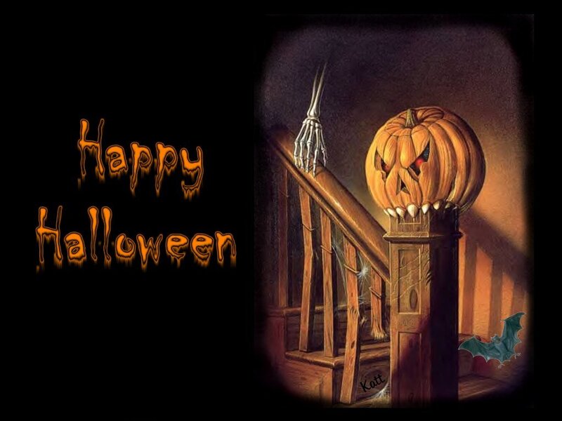Pumpkin on Staircase — Black