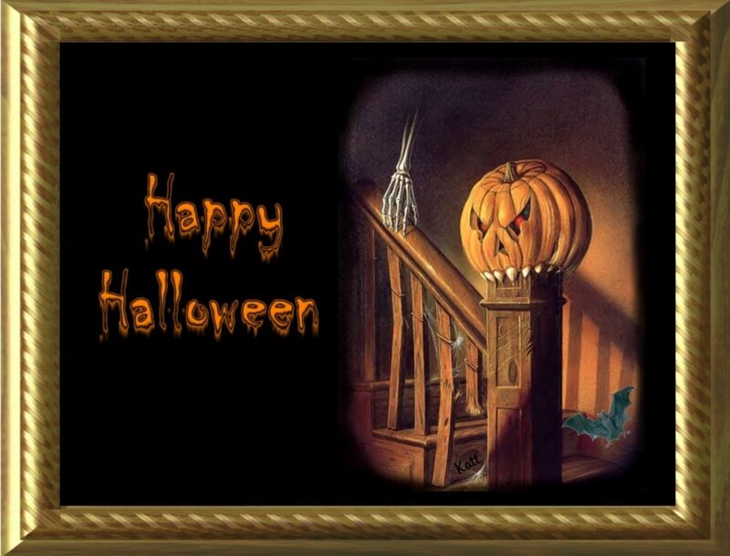 Pumpkin on Staircase