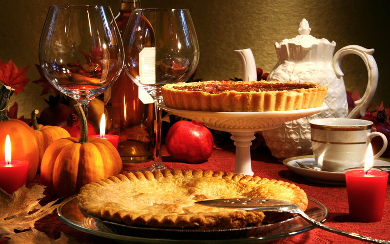Pumpkin Pie on Table