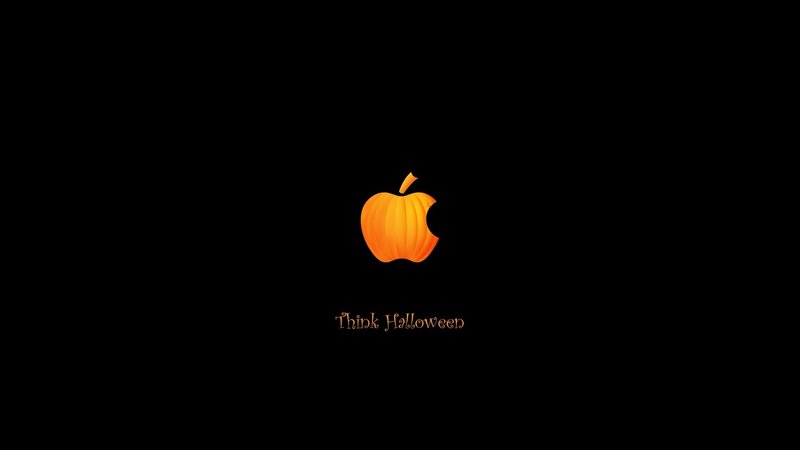 Pumpkin-shaped Apple Logo