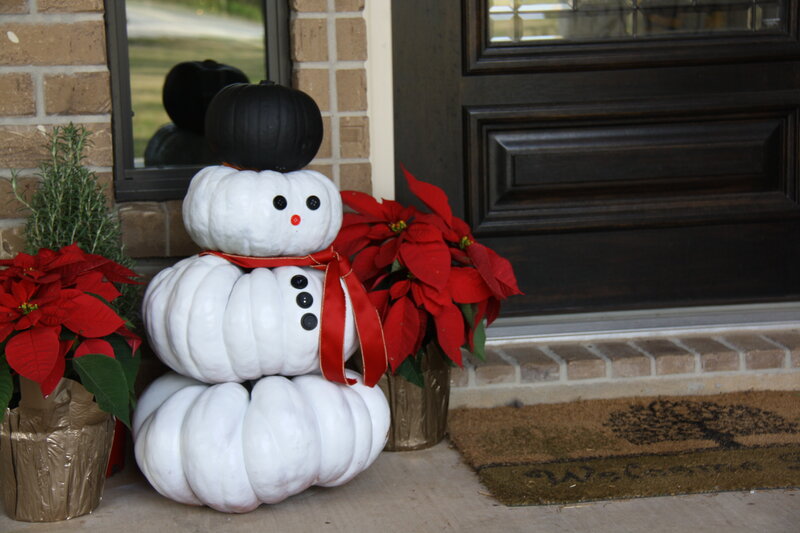Pumpkin Snowman