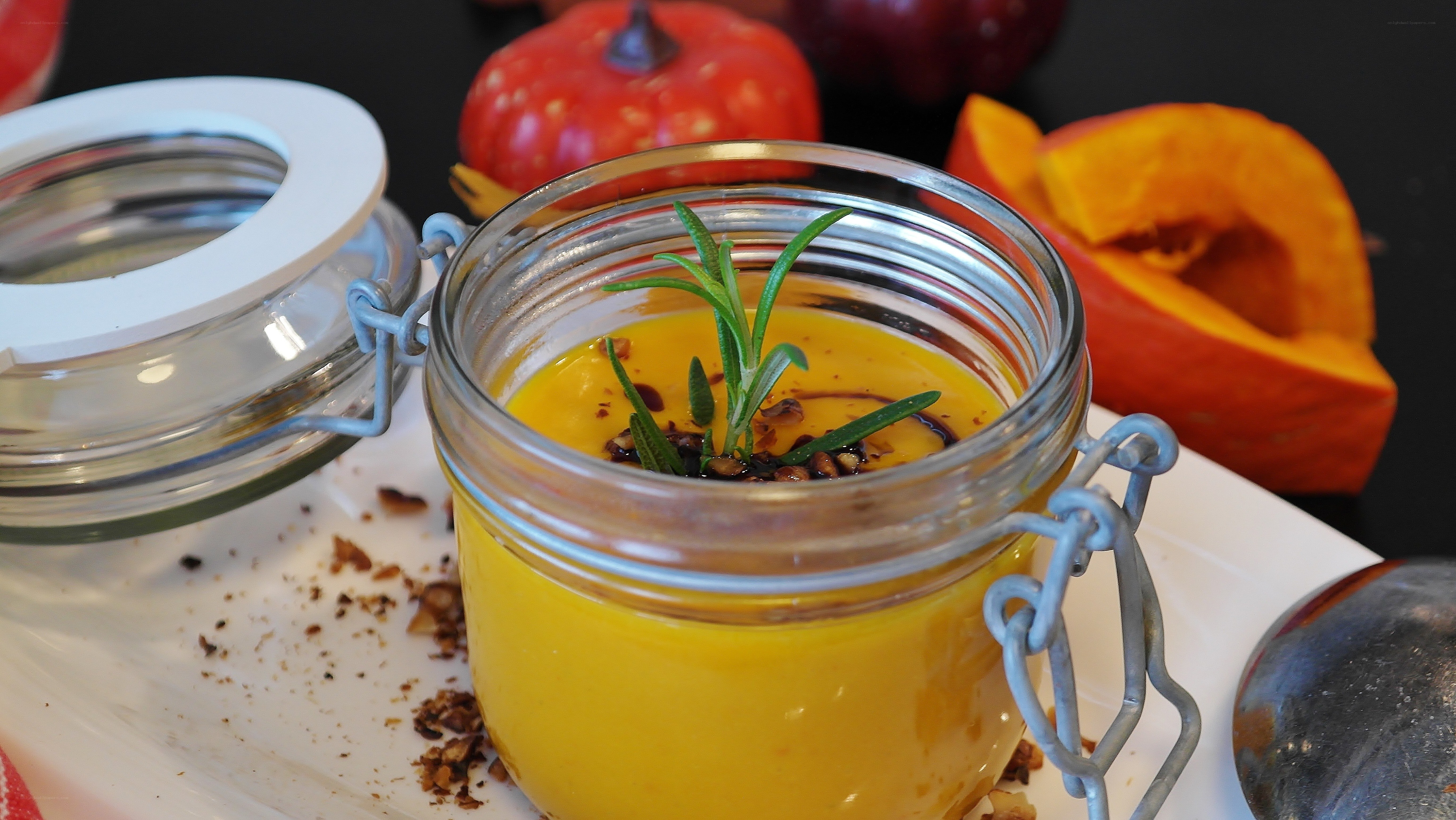 Pumpkin soup in a jar