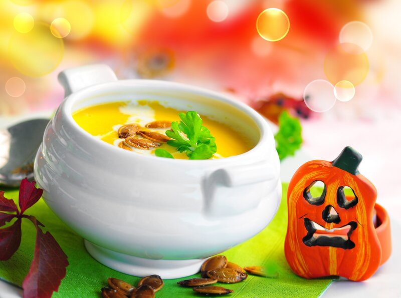 Pumpkin Soup in Bowl