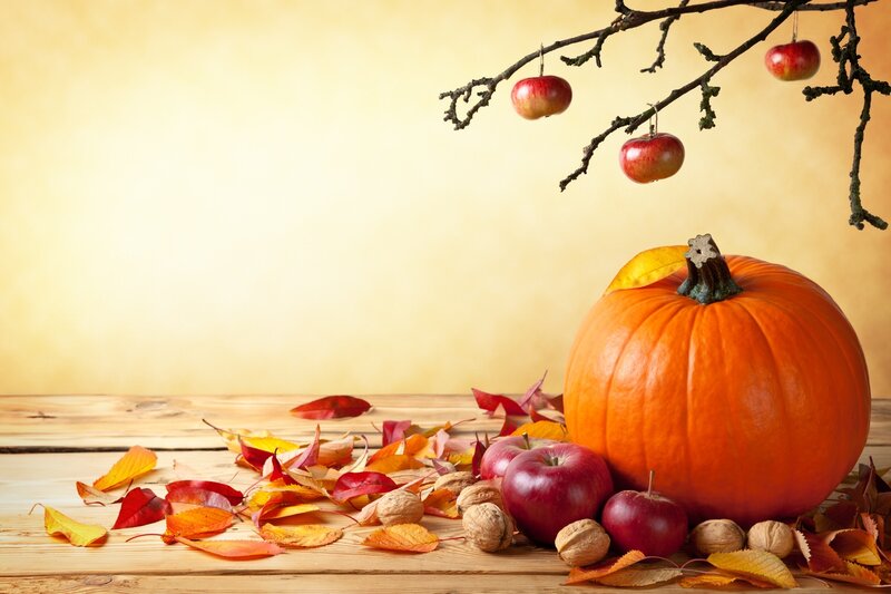 Pumpkin with Apples — Orange