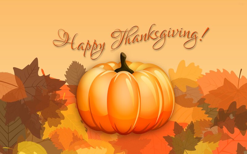 Pumpkin with Autumn Leaves — Orange, Festive, Illustration