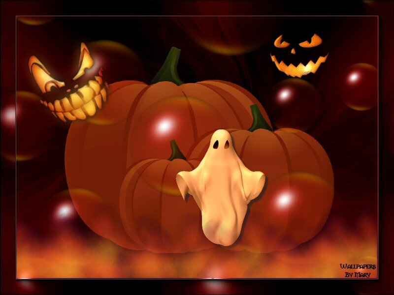 Pumpkin with Ghost