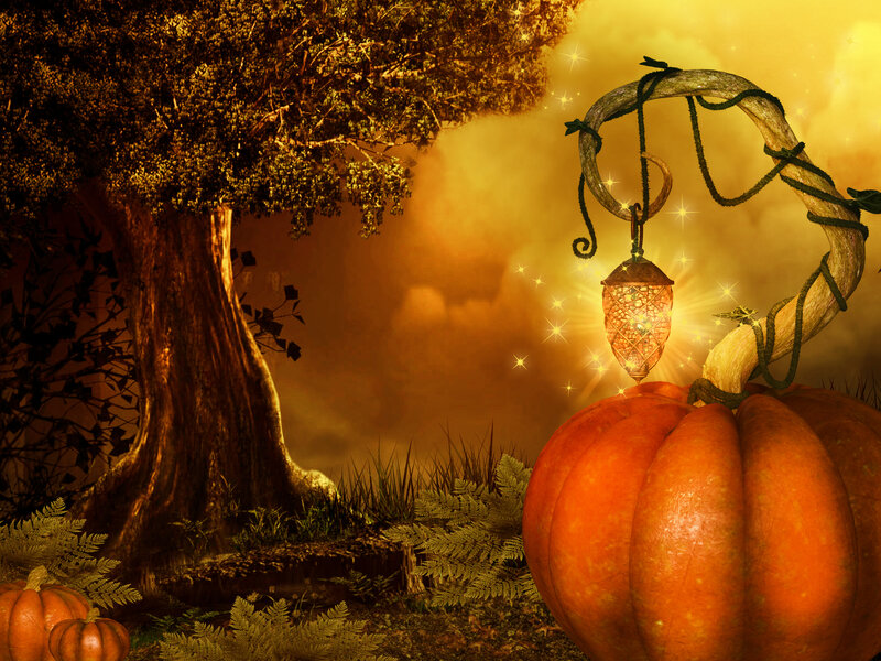 Pumpkin with Lantern