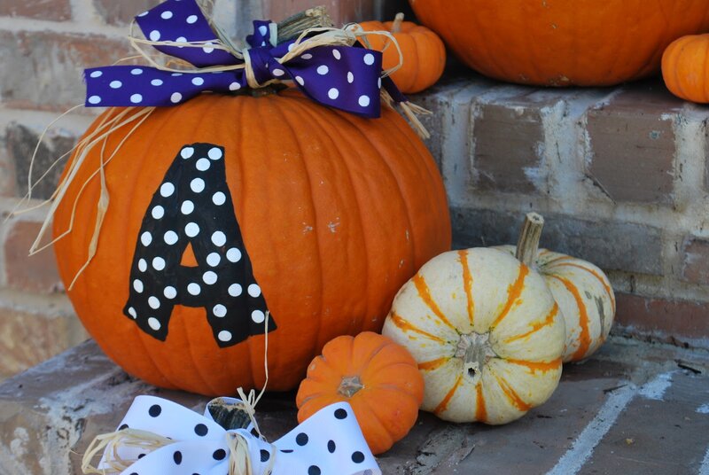 Pumpkin with Letter A