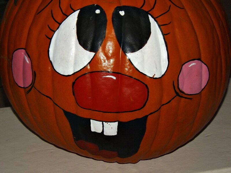 Pumpkin with Painted Face