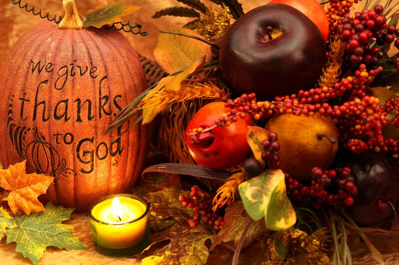Pumpkin with Thanksgiving Text