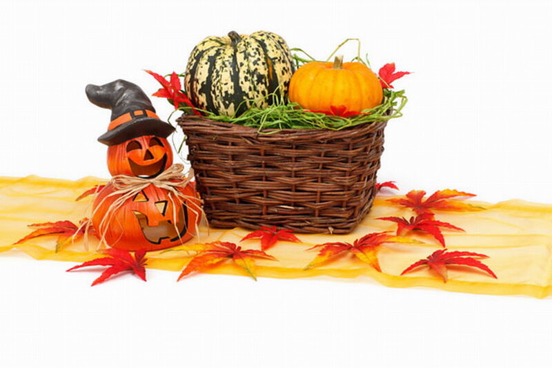 Pumpkin with Witch Hat
