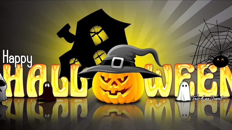 Pumpkin with Witch Hat — Yellow