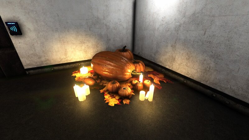 Pumpkins and Candles — Orange, Creepy