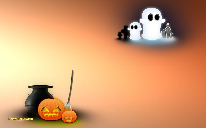 Pumpkins and Ghosts — Orange, Festive