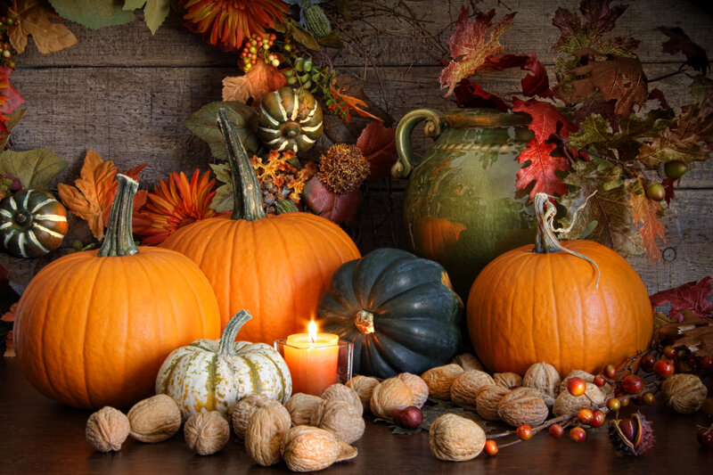 Pumpkins and Gourds Arrangement
