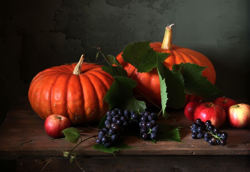 Pumpkins and Grapes