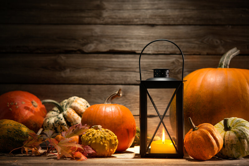 Pumpkins and Lantern