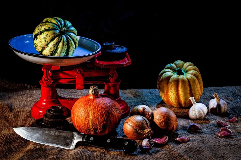 Pumpkins and Vegetables