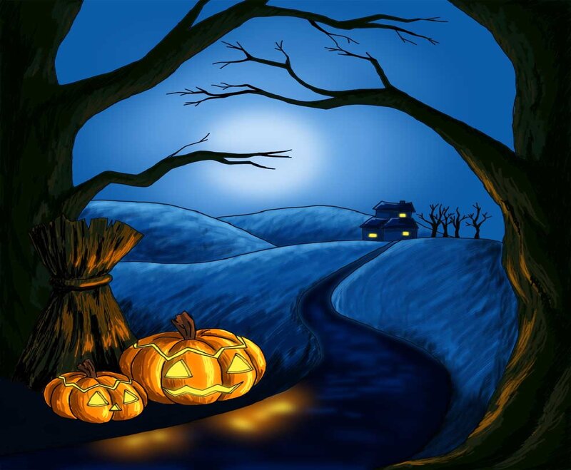Pumpkins on a Path