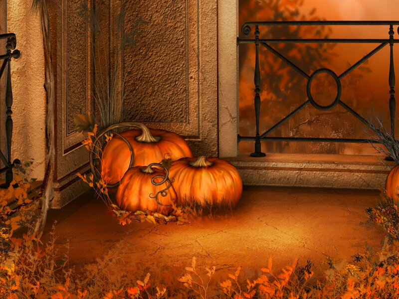 Pumpkins on Porch