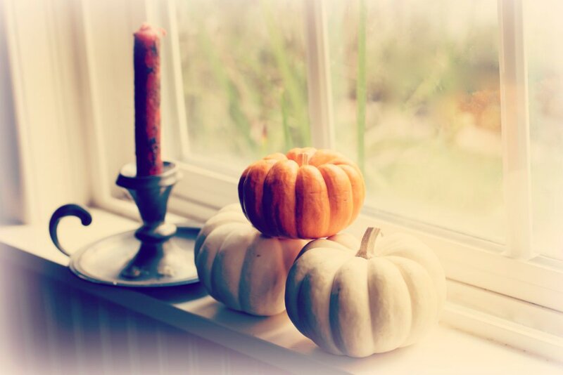 Pumpkins on Windowsill