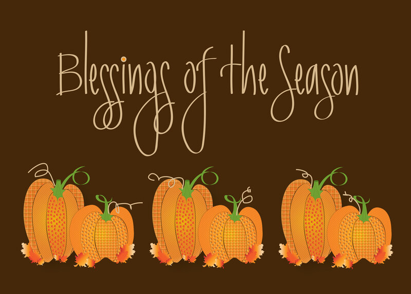 Pumpkins with Autumn Leaves