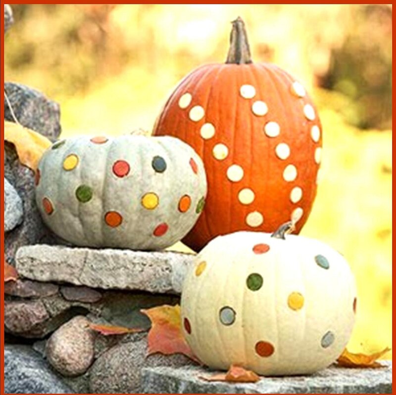 Pumpkins with Polka Dots