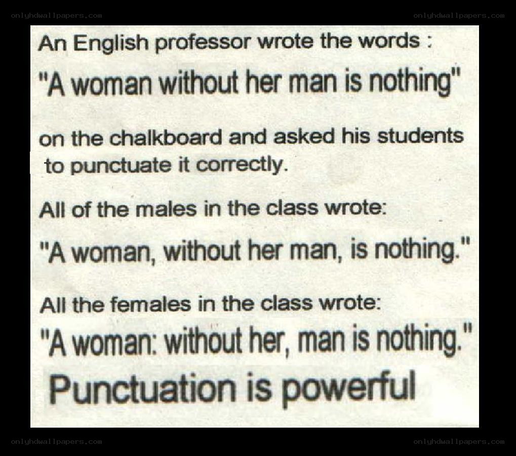 Punctuation power joke