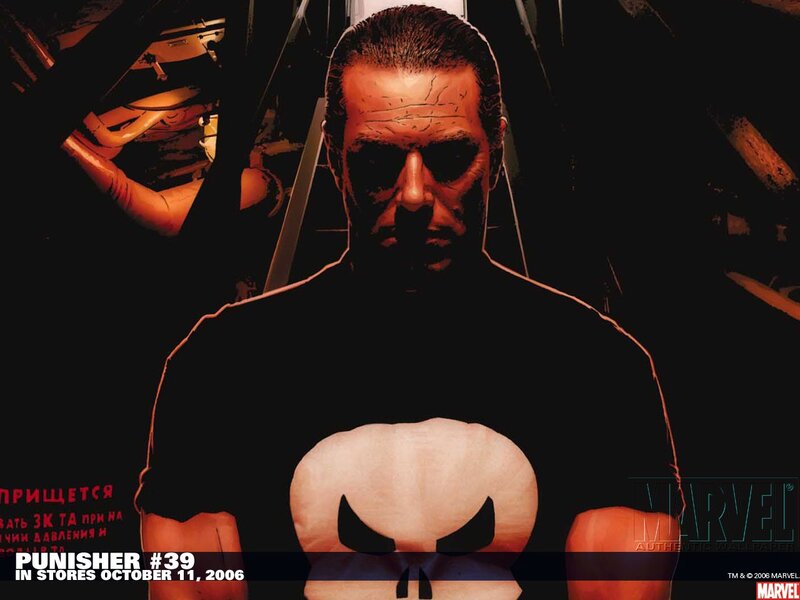 Punisher Character — Black, Dramatic, Manga