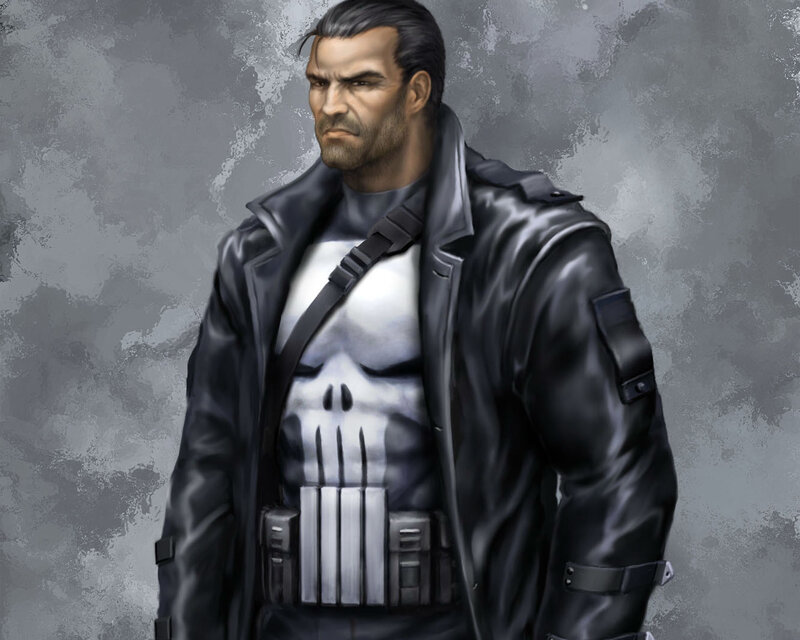Punisher Character — Gray, Serious