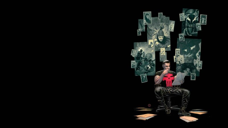 Punisher in his lair