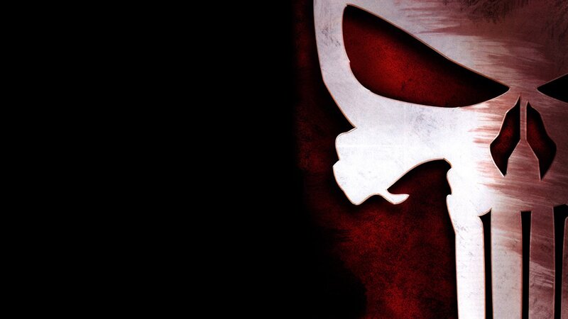 Punisher Skull Logo — Black, Dark, Intense, Digital Art