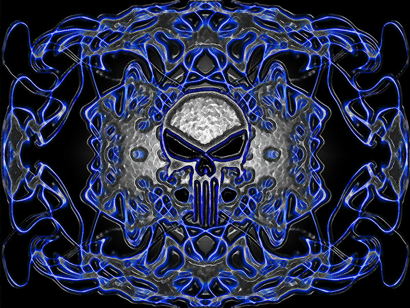 Punisher Skull Logo — Blue