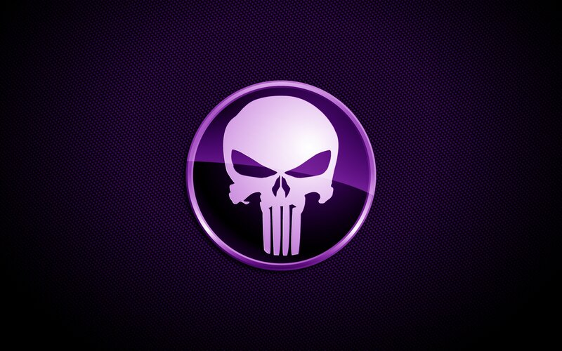 Punisher Skull Logo — Purple