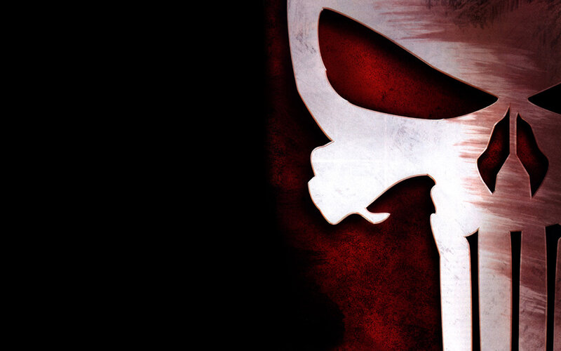 Punisher Skull Logo — White