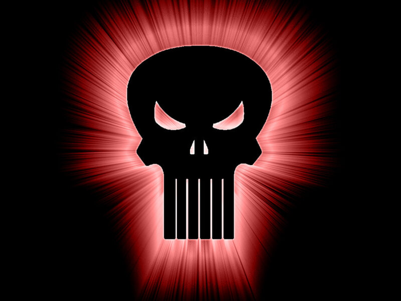 Punisher Skull Symbol — Black, Dramatic