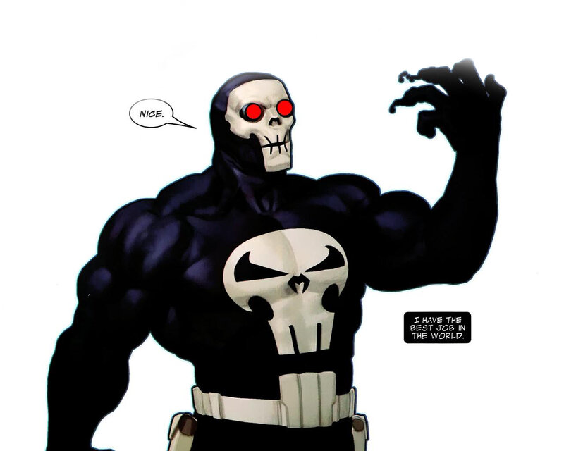 Punisher with skull mask