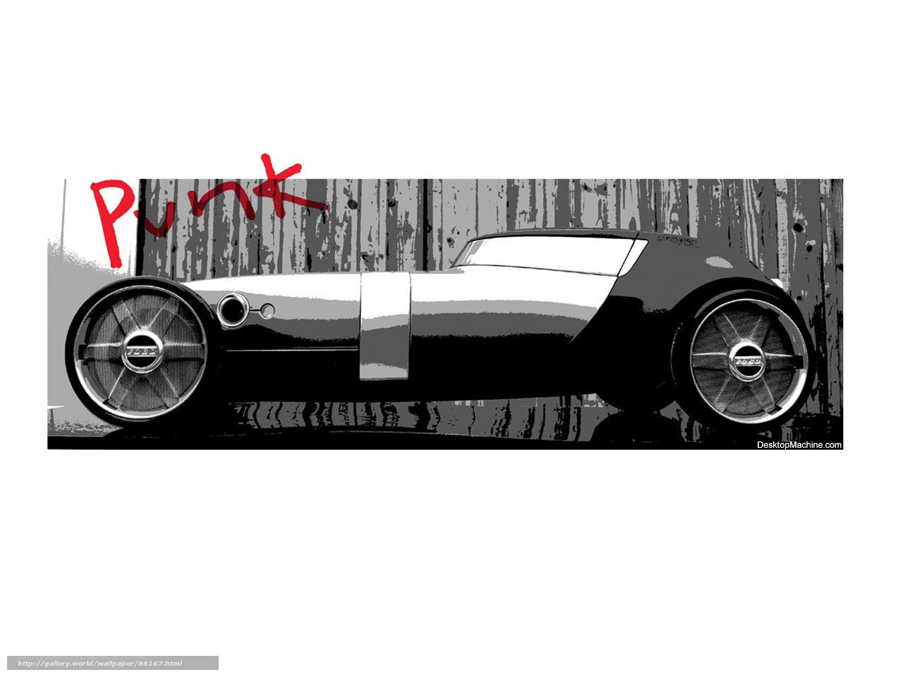 Punk car illustration