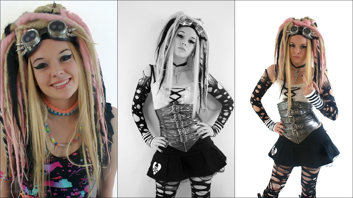 punk fashion collage